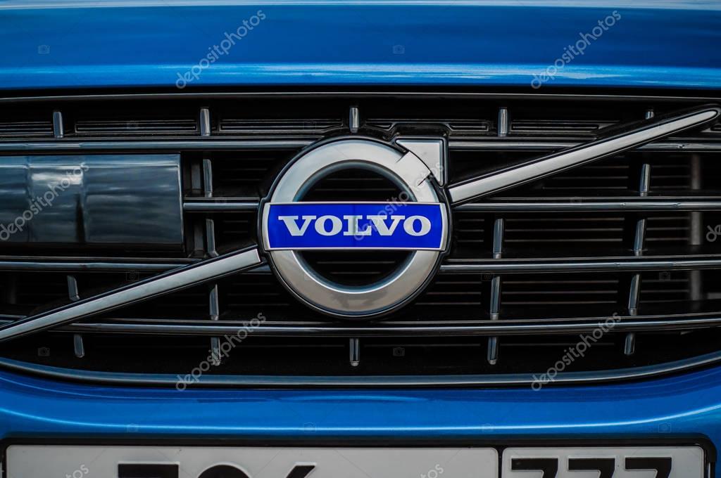 MOSCOW, RUSSIA - MAY 20, 2017 VOLVO XC60 POLESTAR, front-side view. Test of new Volvo XC60 Polestar. This car is AWD compact crossover SUV. T6 engine.