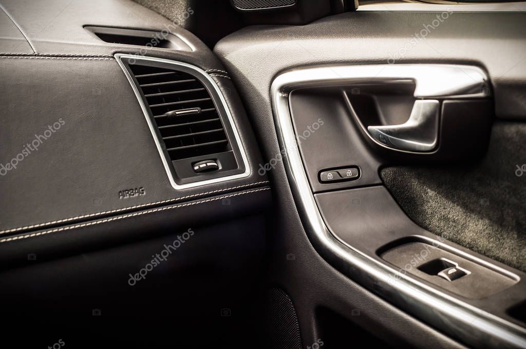 MOSCOW, RUSSIA - MAY 20, 2017 VOLVO XC60 POLESTAR, inerior view. Test of new Volvo XC60 Polestar. This car is AWD compact crossover SUV. T6 engine.