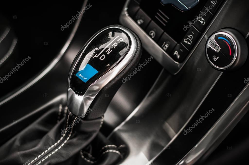 MOSCOW, RUSSIA - MAY 20, 2017 VOLVO XC60 POLESTAR, inerior view. Test of new Volvo XC60 Polestar. This car is AWD compact crossover SUV. T6 engine.