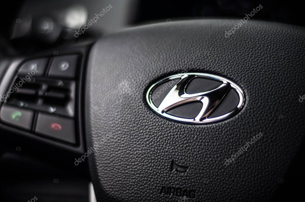 MOSCOW, RUSSIA - JUNE 25, 2017 Hyundai Creta / Hyundai ix25, interior view. Test of new Hyundai Creta / Hyundai ix25. This car is 4WD compact crossover SUV. 2.0
