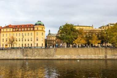 Güzel sokak görünümü | Prague, Çek Cumhuriyeti, Avrupa'nın sonbahar