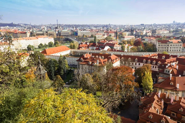 Vue Aérienne Imprenable Automne Prague République Tchèque Europe — Photo