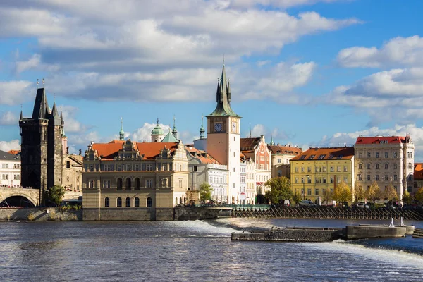 Colourul View City Vltava River Autumn Prague Czech Republic Europe — Stock Photo, Image