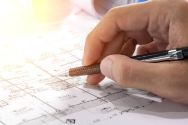 İşyeri mimar - mimar rulo ve plans.architectural
