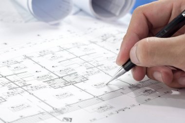 Mühendislik diyagramı blueprint kağıt çizim proje kroki kemer