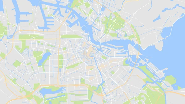 Arte Mappa Città Amsterdam — Vettoriale Stock