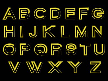 Sanat Tasarım orijinal alfabesi