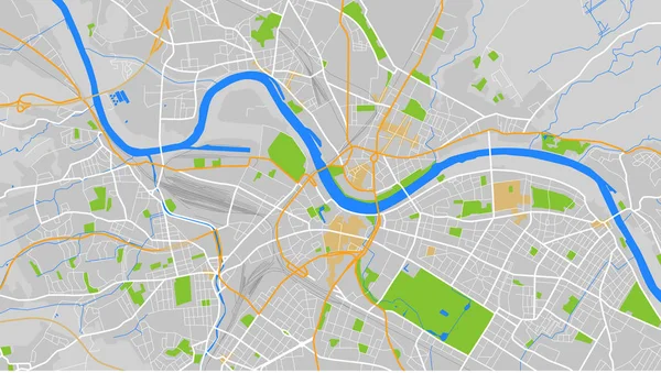 Design Vektor Karte Stadt — Stockvektor