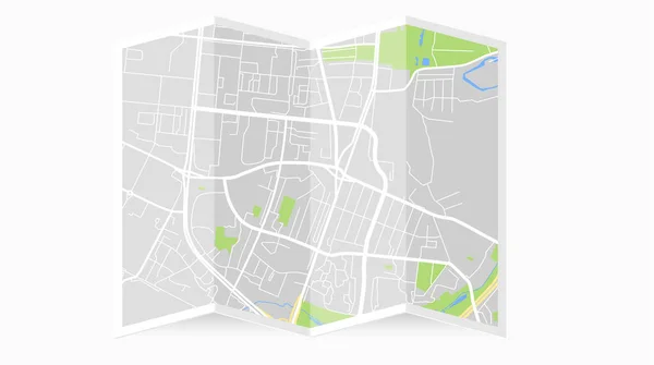 Arte Hermoso Mapa Ciudad — Archivo Imágenes Vectoriales