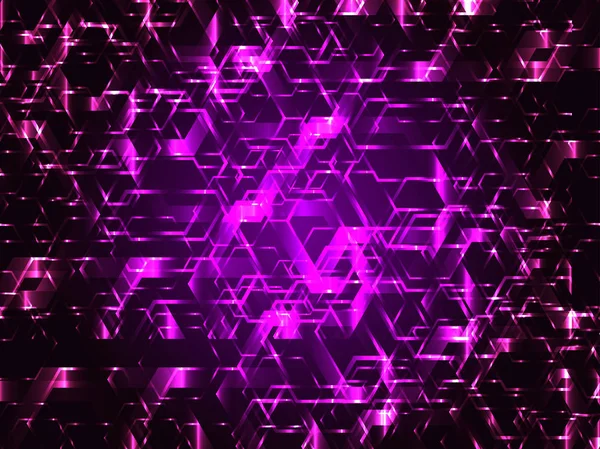 Özgün tasarım altıgen neon arka plan sanat