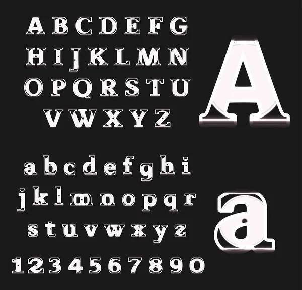 Art Design Original Alphabet — Stock Vector