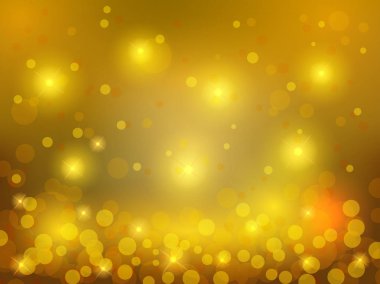 Ilık Parlayan Bokeh Işıkları Arkaplan Sarı Tonlar