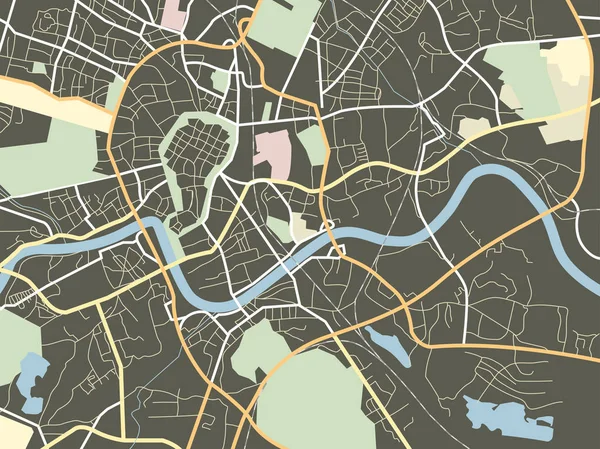 Krakow şehrinin vektör haritası