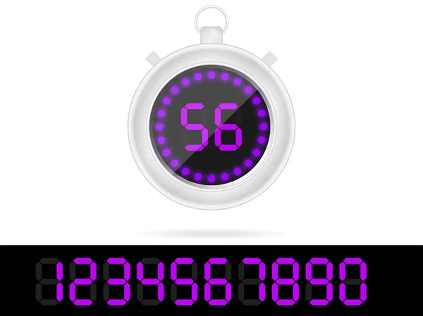 Ontwerp Kleurrijke Digitale Stopwatch — Stockvector