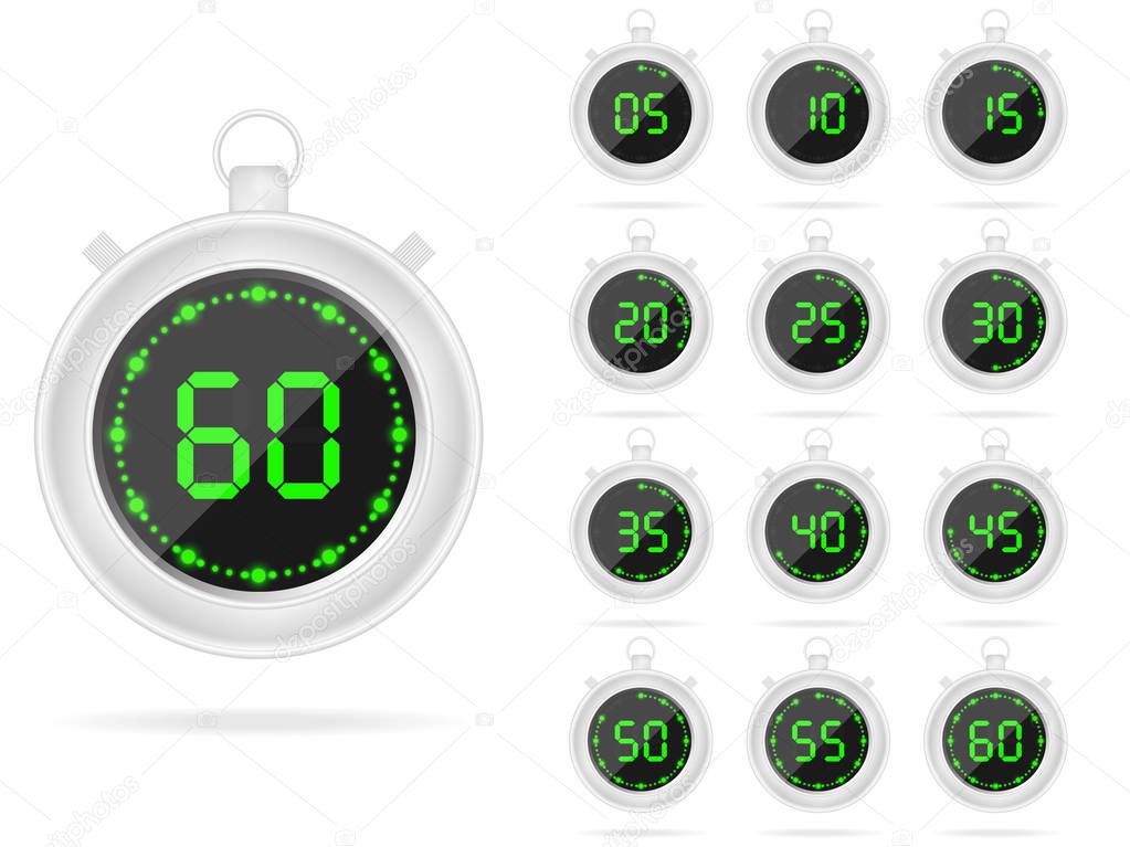 design colorful digital stopwatch