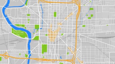 tasarım vektör harita şehir Indianapolis 