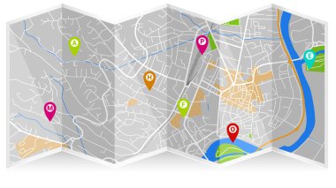 Dijital sanat harita şehir