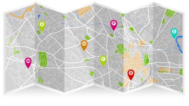 Dijital sanat harita şehir