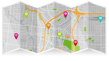 Dijital sanat harita şehir