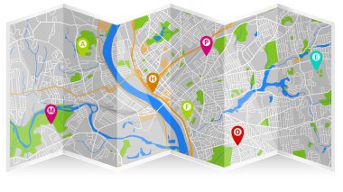 Dijital sanat harita şehir