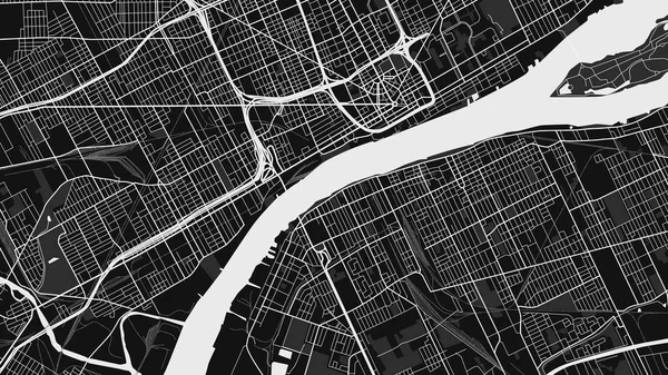 アートシティ黒白い地図 — ストックベクタ
