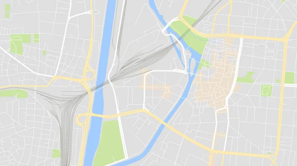 Tasarım Vektör Harita Şehir Heillbronn — Stok Vektör
