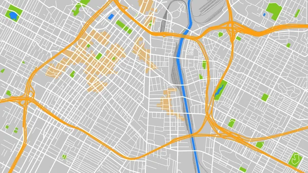 Design Vektor Karte Stadt Los Angeles — Stockvektor