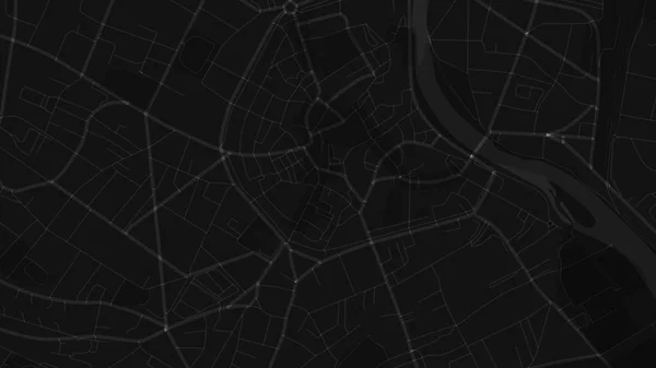 Konst Svart Vit Karta City Vektorgrafik