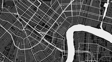 Tasarım siyah beyaz harita şehir