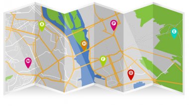 tasarım vektör harita şehir Kiev