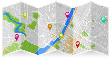 tasarım vektör harita şehir