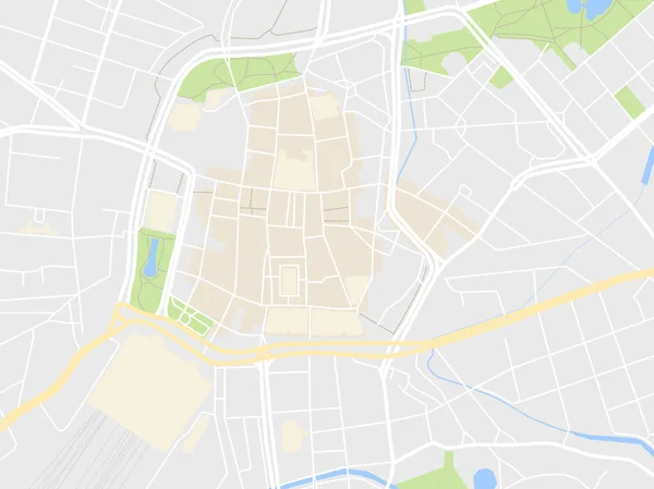 デザイン ベクトル地図都市 Leipzuh — ストックベクタ