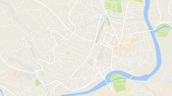Progettazione Mappa Vettoriale Città — Vettoriale Stock