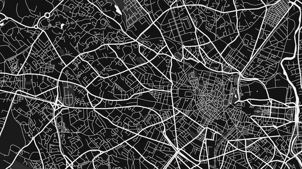 Черная Карта Города — стоковый вектор