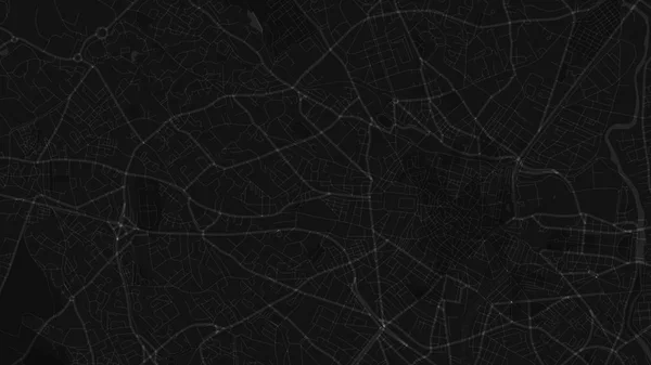 Design Noir Blanc Carte Ville — Image vectorielle