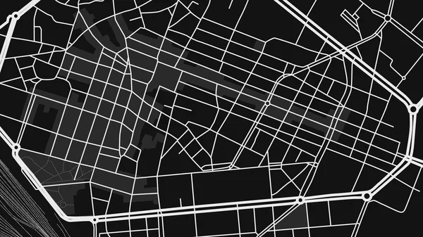 Projekt Czarny Biały Mapa Miasta — Wektor stockowy