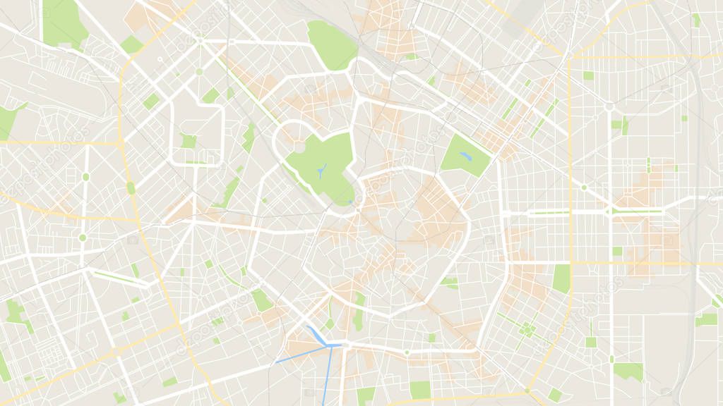 design vector map city Milan