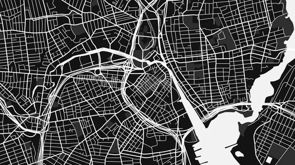 Design Black White Map City — Stock Vector