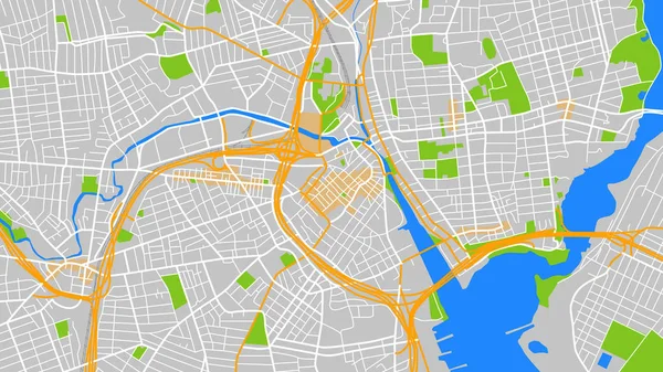 Diseño Vector Mapa Ciudad — Archivo Imágenes Vectoriales