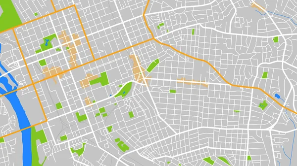 Design Vector Map Cidade — Vetor de Stock