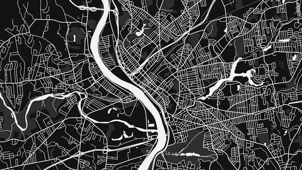 デザイン黒白い地図都市 — ストックベクタ