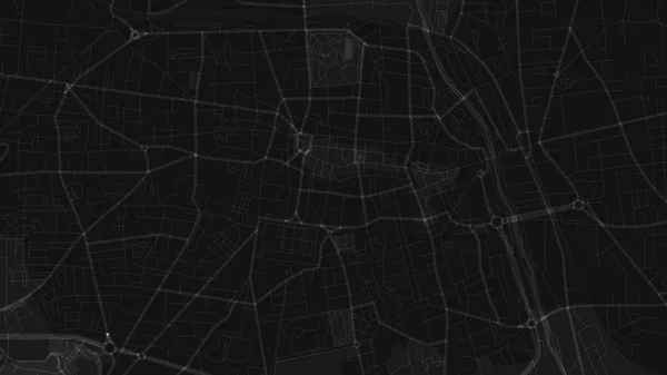 Design Nero Mappa Bianca Città — Vettoriale Stock