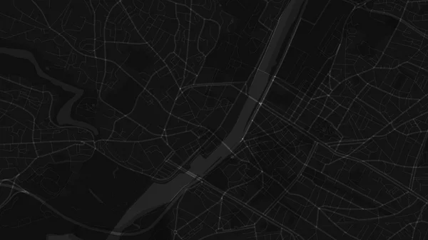 Diseño Negro Blanco Mapa Ciudad — Archivo Imágenes Vectoriales