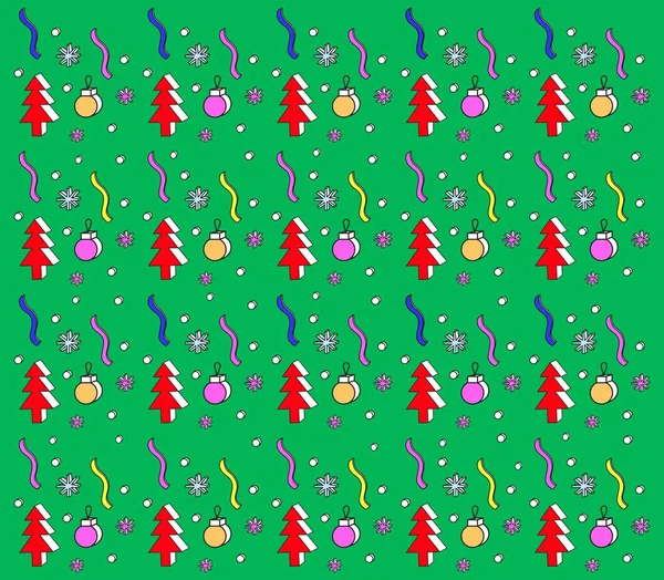 Weihnachtsillustration mit Tannenbäumen. — Stockvektor
