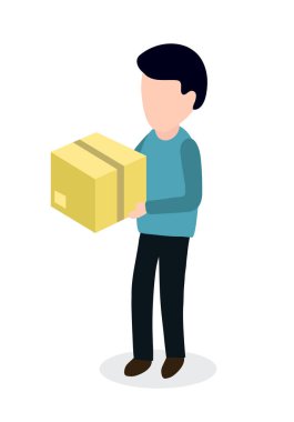 Paket gönderme kutusu olan kişi
