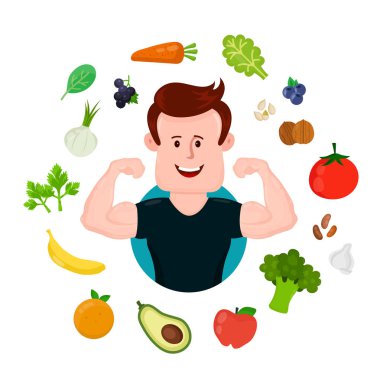Pompalanır-up spor fitness genç adam 