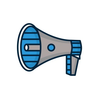 Hoparlör megafon. Vektör çağdaş çizgi 