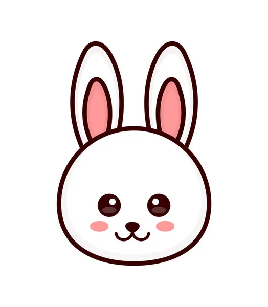 Cute bunny. rabbit face. Vector modern — Stock Vector