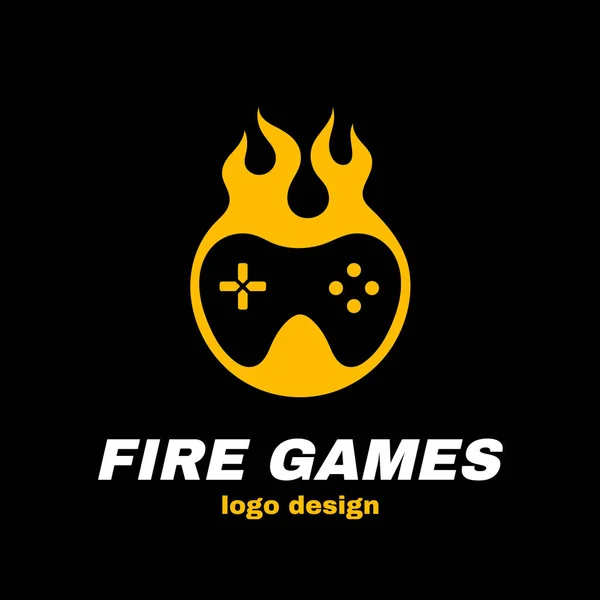 Fire games vector icon illustration — Stock Vector