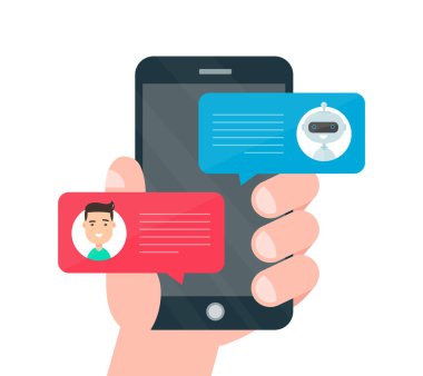 Adam kişi el cep telefonundan sohbet 